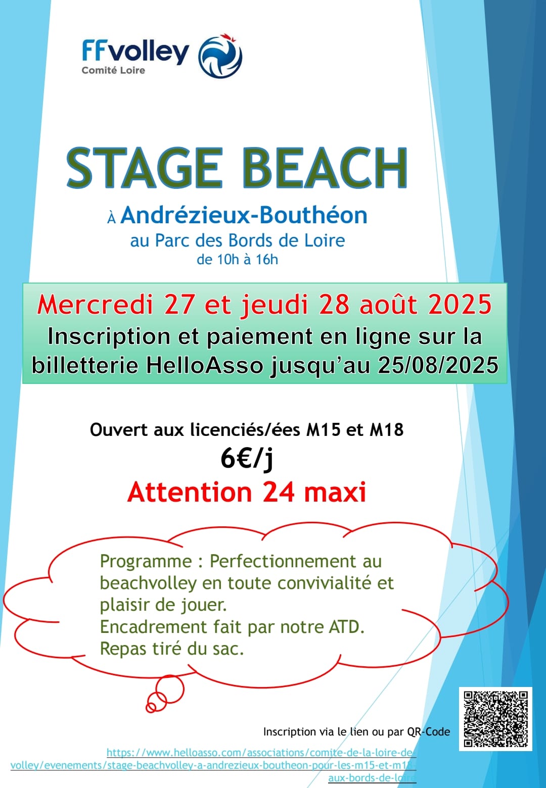 Stage Beach à Andrézieux-Bouthéon